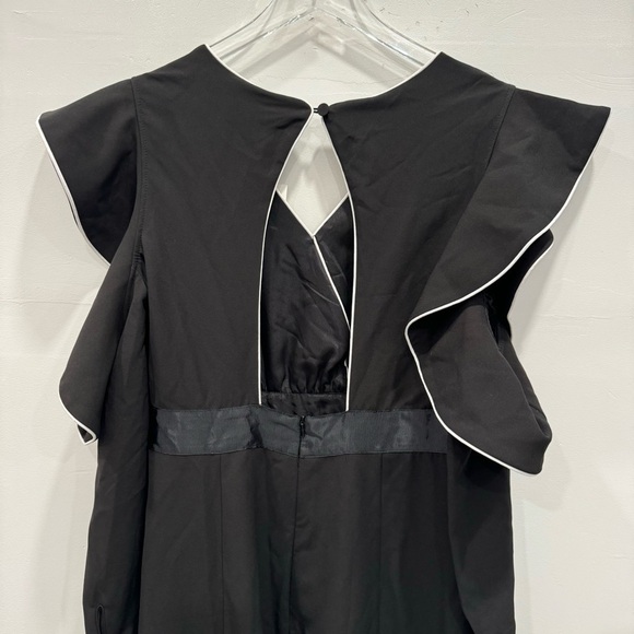 StyleKeepers Asymmetric Ruffle Cold Shoulder Long Sleeve Dress Open Back Medium - Picture 10 of 10